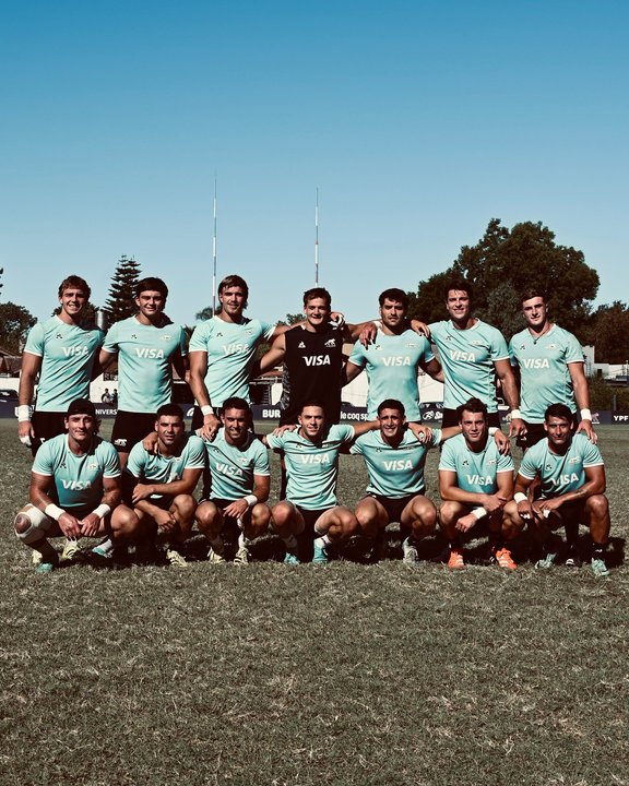 Los Pumas 7's en acción durante un partido del circuito mundial de seven