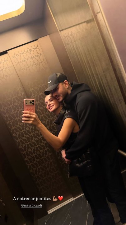 Mauro Icardi y la China Suárez entrenando en Turquía