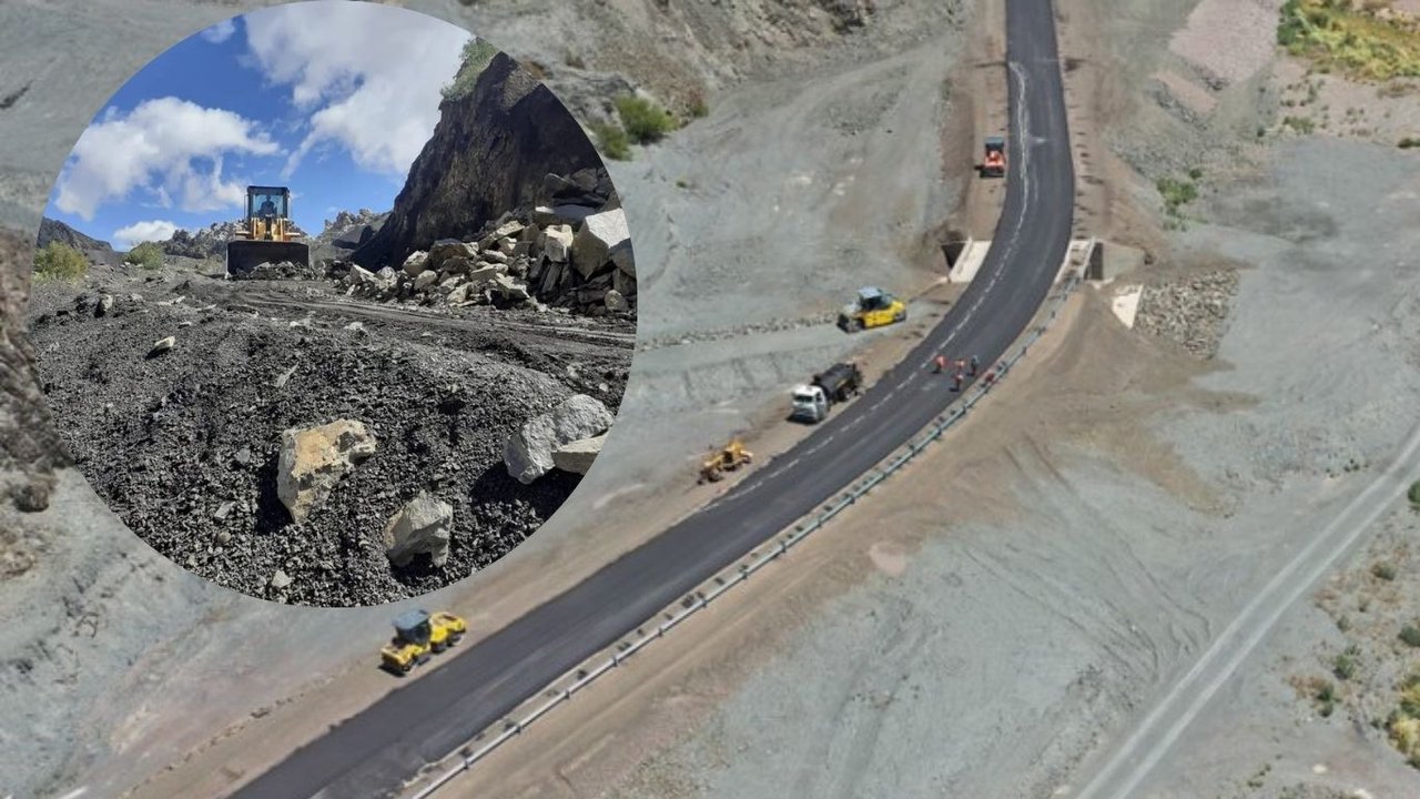 Obras viales y mantenimiento de rutas en San Juan