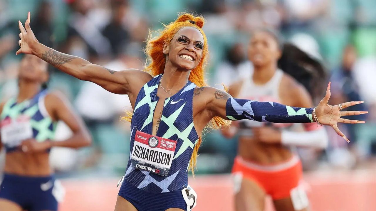 Sha’Carri Richardson en una competencia de atletismo