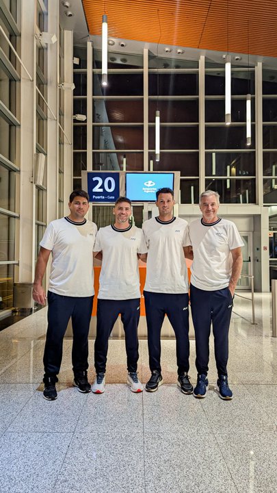 Delegación argentina de Copa Davis rumbo a Corea del Sur
