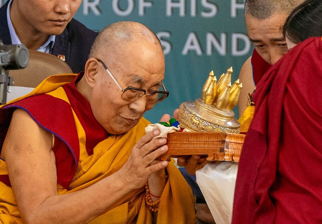 El Dalái Lama, líder espiritual tibetano, tras recibir un premio internacional