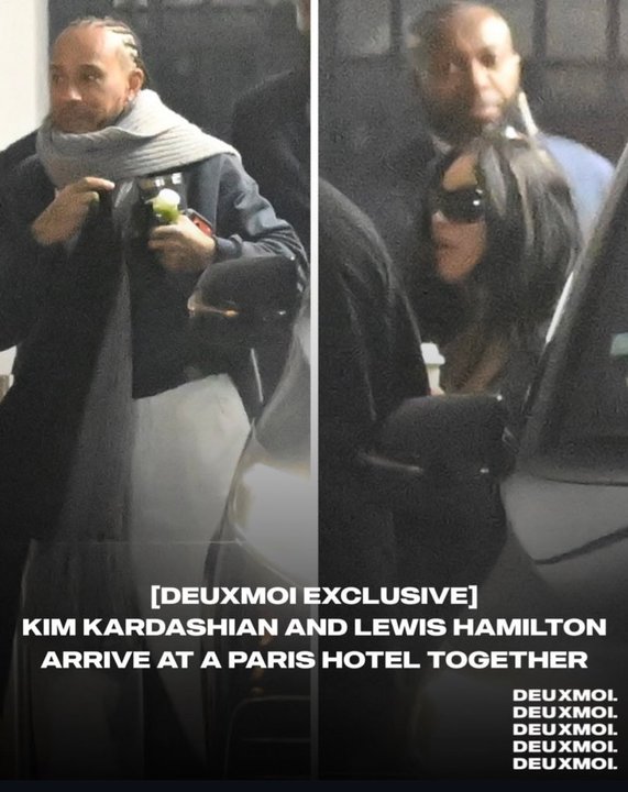 Kim Kardashian y Lewis Hamilton en París
