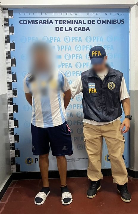 Operativo policial en la terminal de ómnibus de Retiro