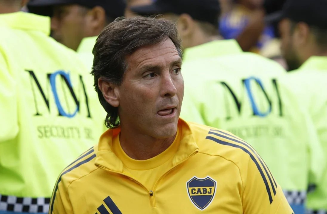 Miguel Merentiel durante un partido de Boca Juniors
