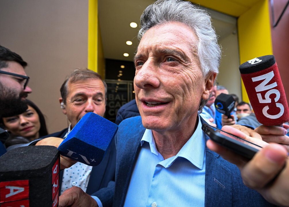 Mauricio Macri durante una entrevista televisiva