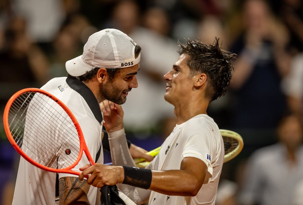 Federico Coria durante su partido ante Matteo Berrettini en el Argentina Open