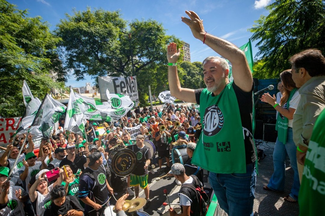 Movilización de ATE frente al Congreso