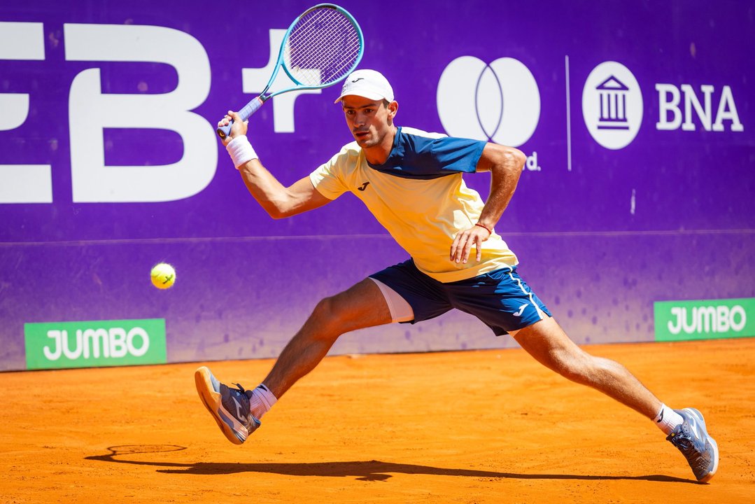 Mariano Navone celebra su triunfo ante Emilio Nava en el Argentina Open