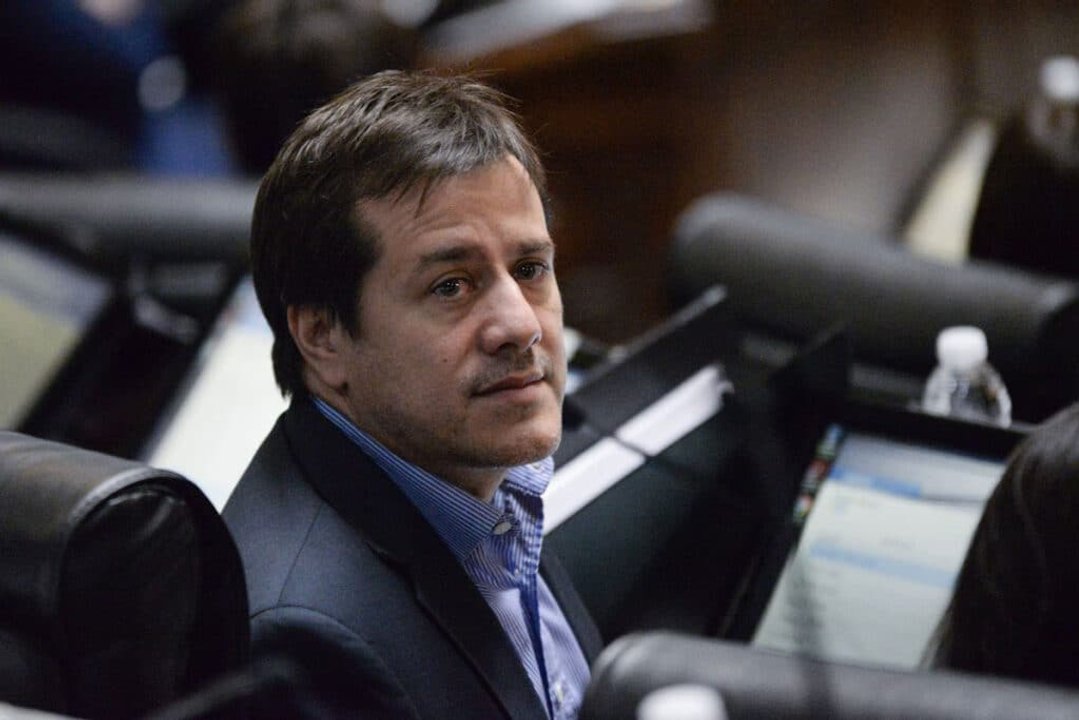 Mariano Recalde durante el debate por la reforma laboral en el Senado