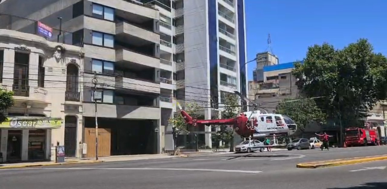 Traslado en vuelo sanitario del policía herido de bala