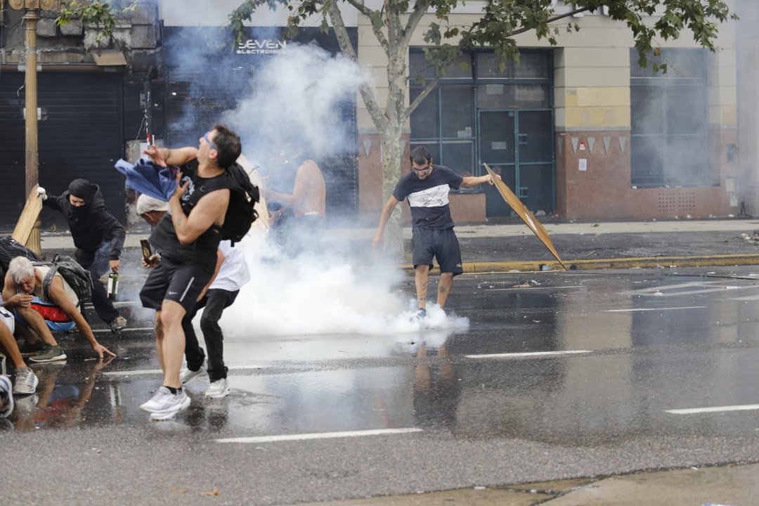 Incidentes y manifestaciones en las inmediaciones del Congreso