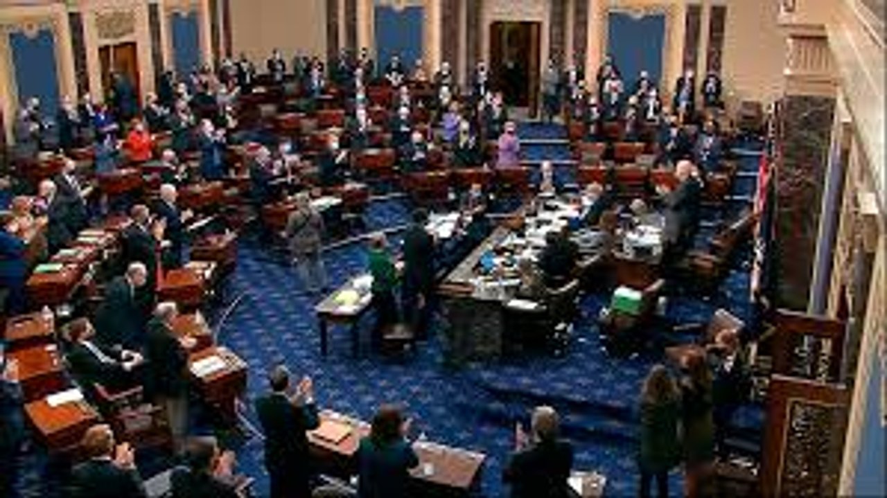Sesión del Senado de Estados Unidos durante el debate presupuestario