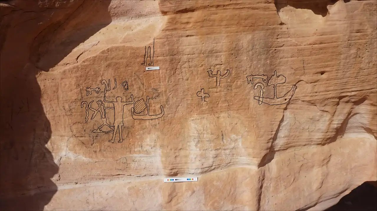 Pinturas rupestres en la meseta de Umm ‘Irak, en el sur del Sinaí