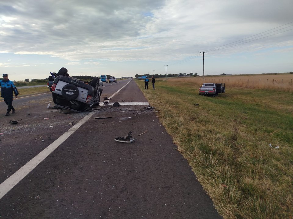 Choque frontal fatal en el kilómetro 191 de la Ruta 2