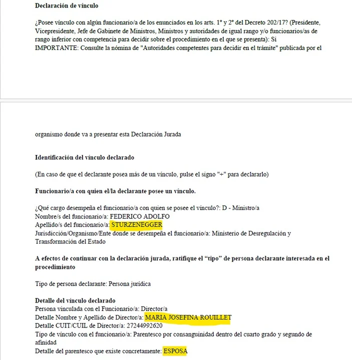 Del ajuste al favor: el ministro "motosierra" que contrató a su mujer por $114 millones