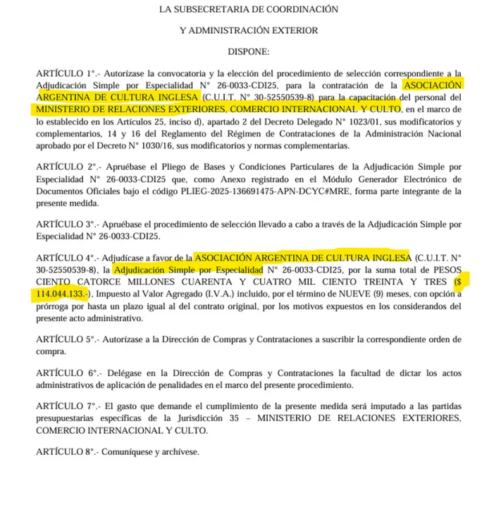 Del ajuste al favor: el ministro "motosierra" que contrató a su mujer por $114 millones