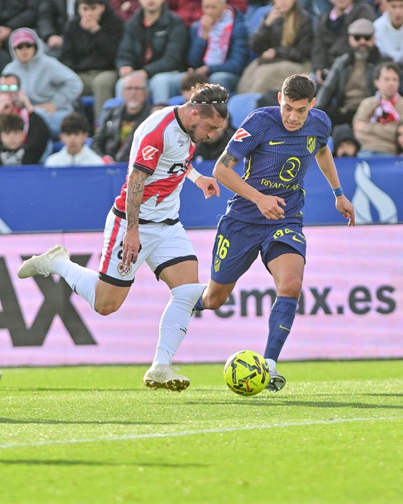 Rayo Vallecano celebra uno de los goles ante Atlético de Madrid