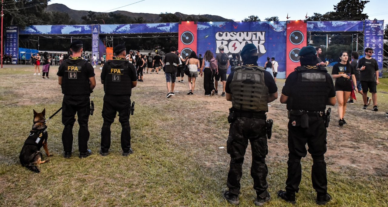 Operativos antinarcóticos en el festival Cosquín Rock 2026