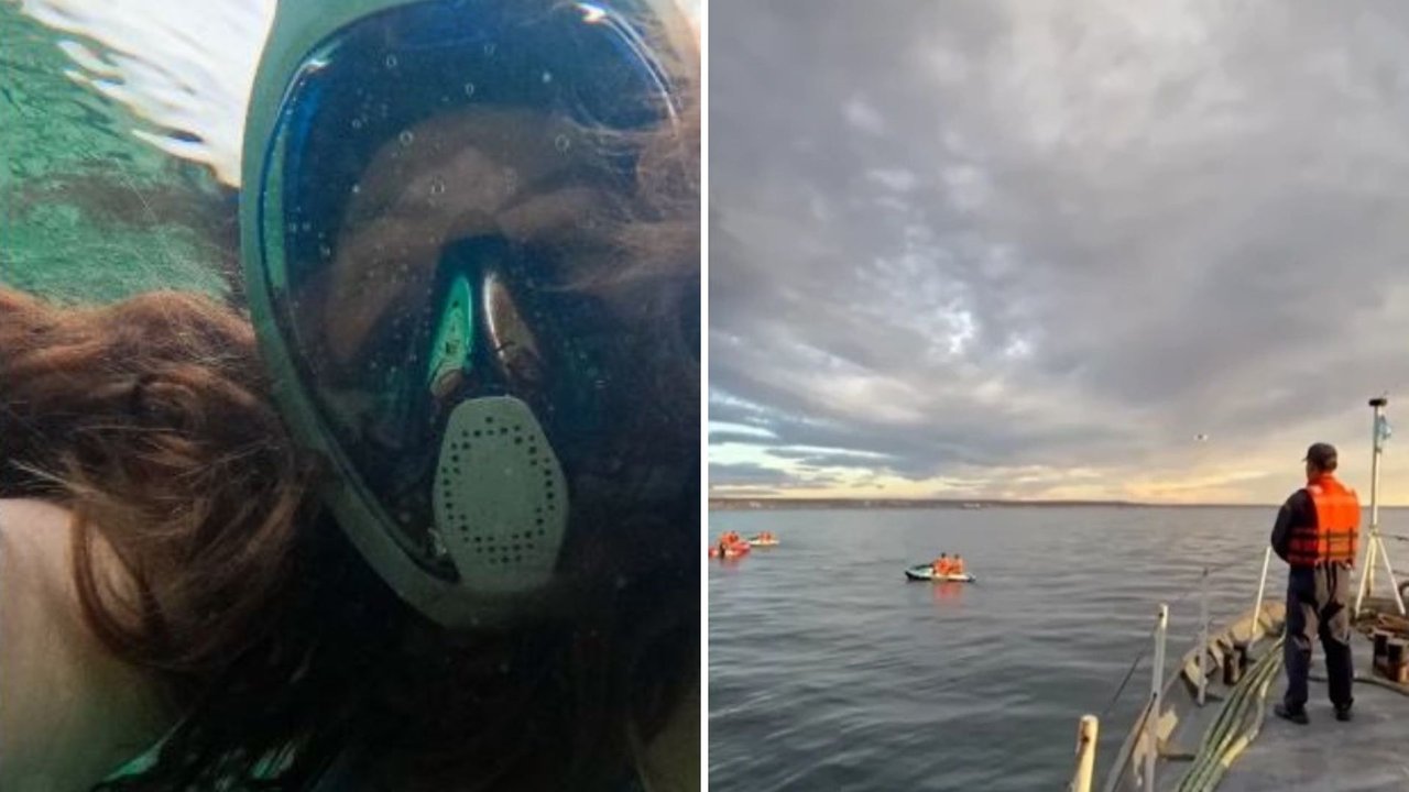 Operativo de búsqueda de la buceadora Sofía Devries en Puerto Madryn