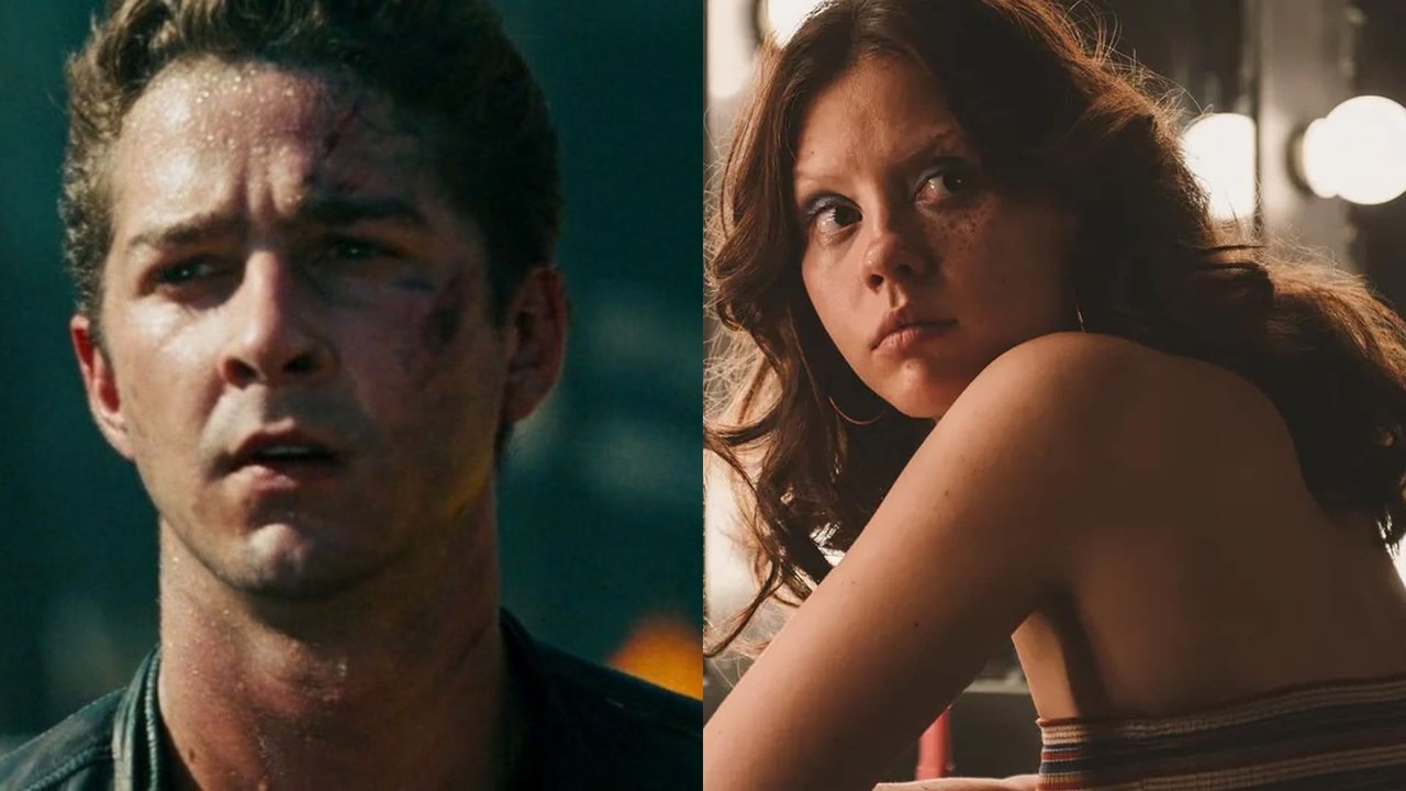 Shia LaBeouf y Mia Goth durante una aparición pública