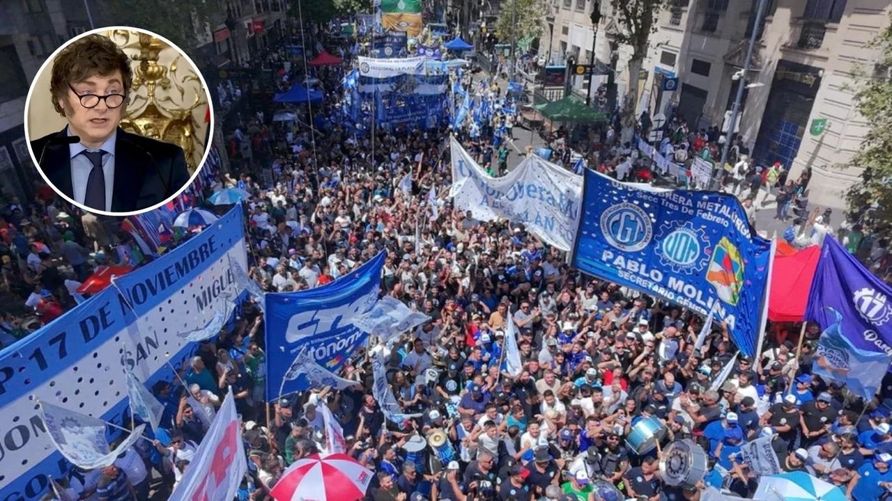 Marcha sindical y paro general en Argentina