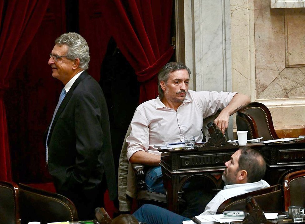 Máximo Kirchner durante su intervención en el Congreso