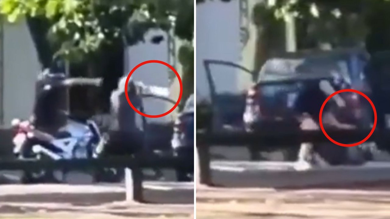 Escena de la pelea de tránsito fatal en Berazategui