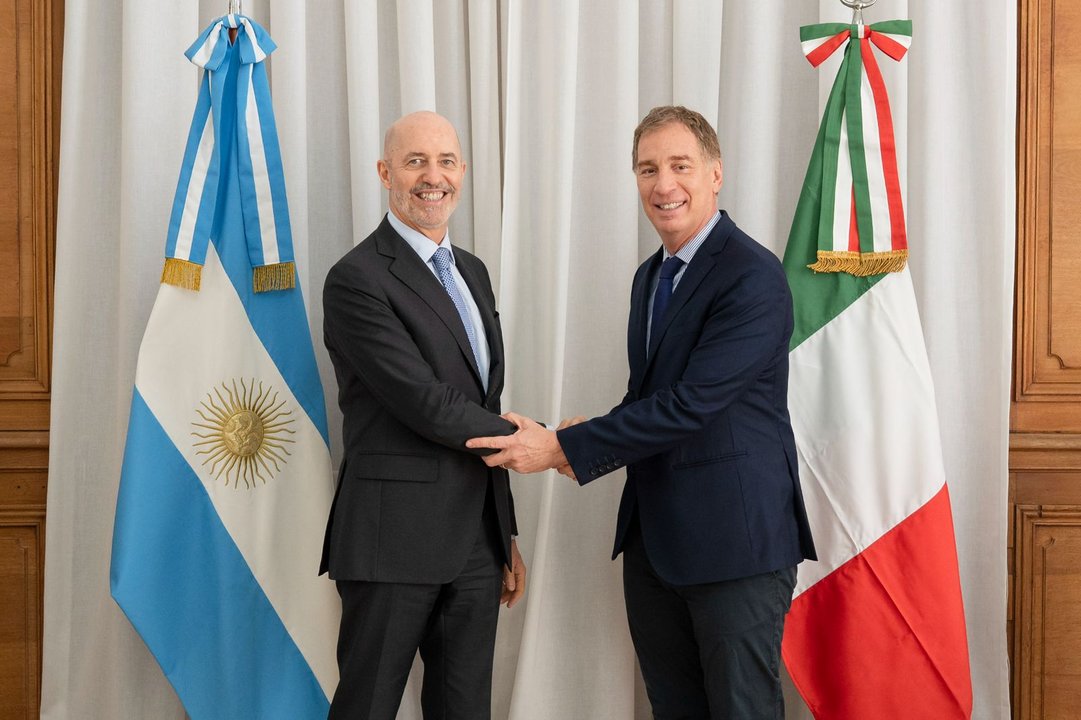 Reunión entre Diego Santilli y el embajador de Italia, Fabrizio Nicoletti