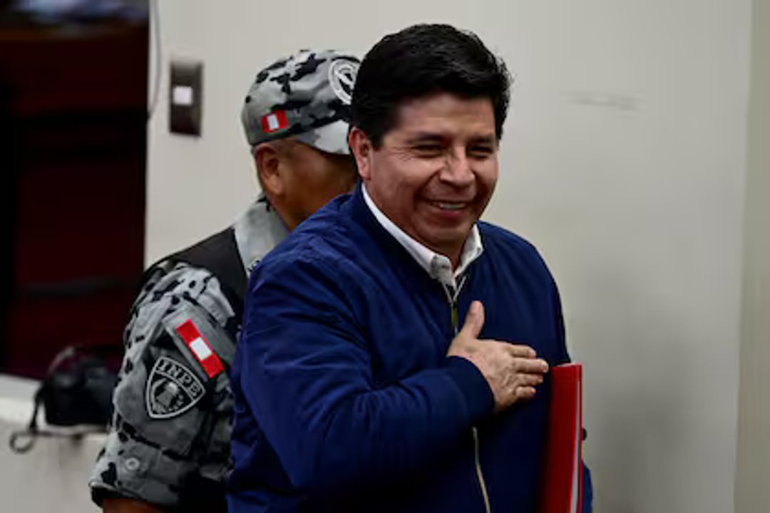 El expresidente peruano Pedro Castillo, durante un acto oficial