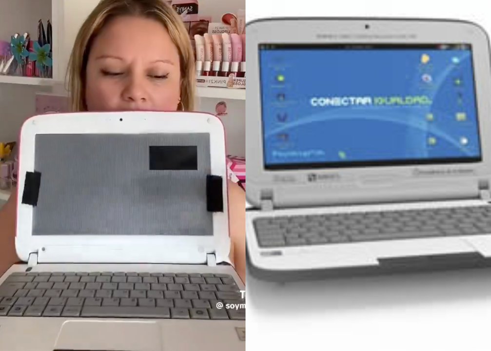 Influencer muestra la netbook que generó polémica en redes sociales