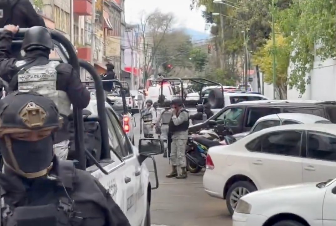 Operativo de seguridad en Ciudad de México por el cuerpo de El Mencho