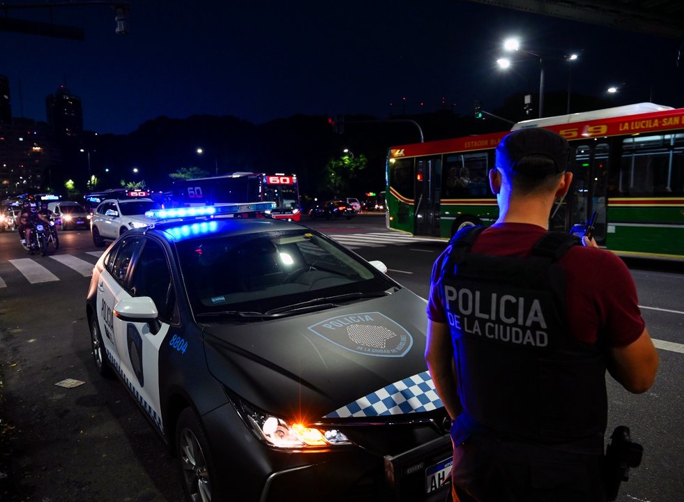Operativo de control policial en la Ciudad de Buenos Aires