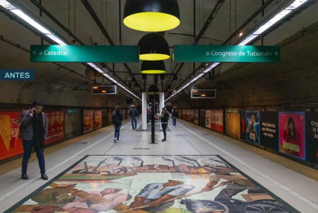 Estación Plaza Italia renovada en la Línea D del subte porteño