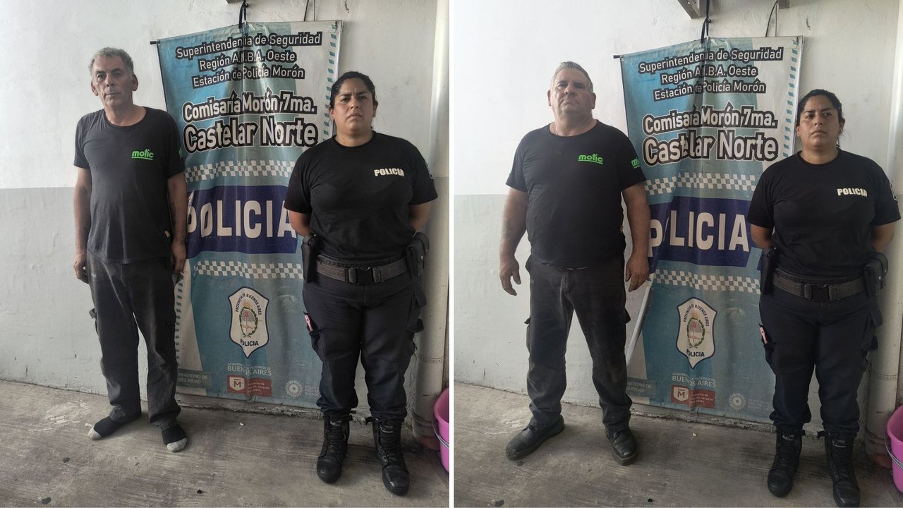 Patrullero policial en operativo en Morón