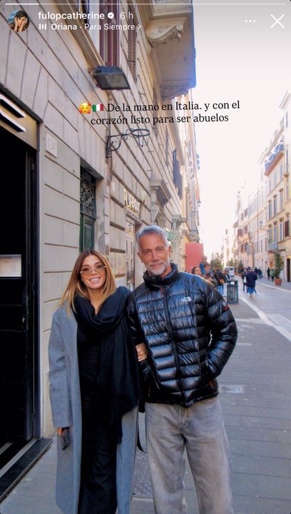 Catherine Fulop y Ova Sabatini en Italia, a la espera de su primera nieta