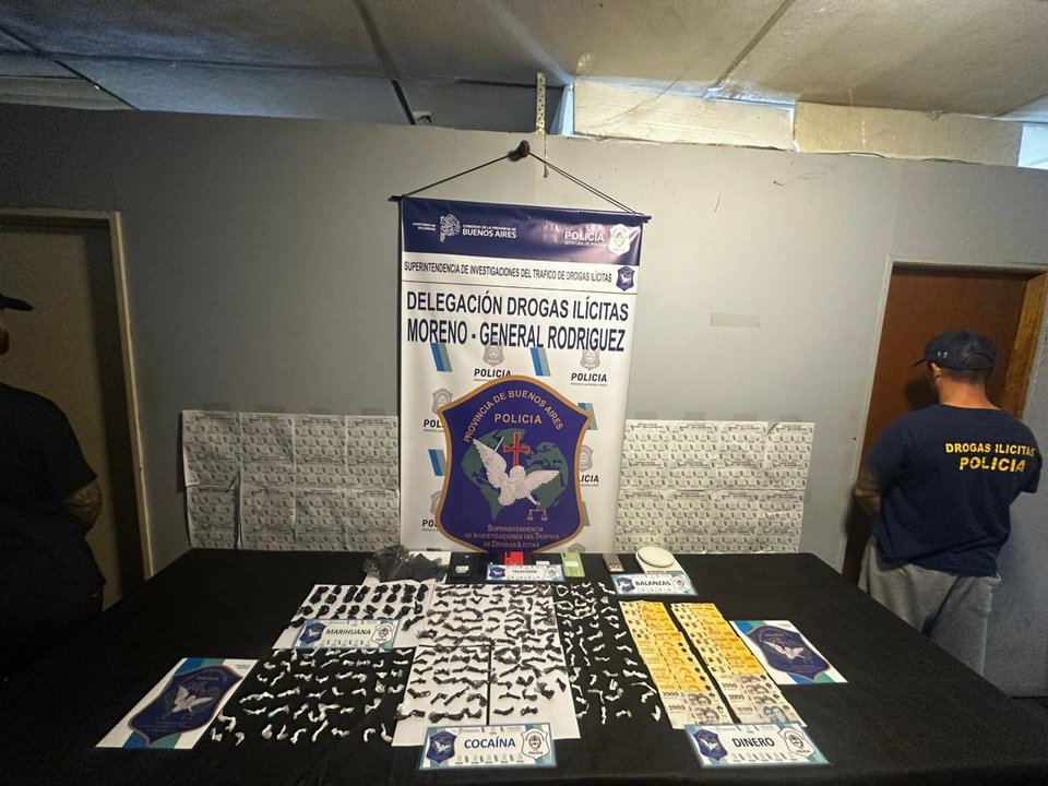Operativo policial contra el narcomenudeo en General Rodríguez