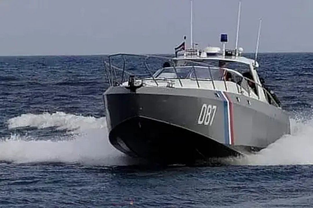 Operativo de guardafronteras cubanos frente a la costa de Villa Clara, Cuba