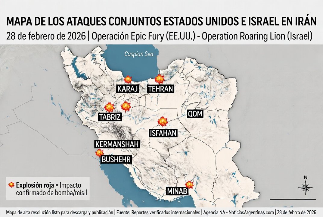 Bombardeos en principales ciudades de Irán