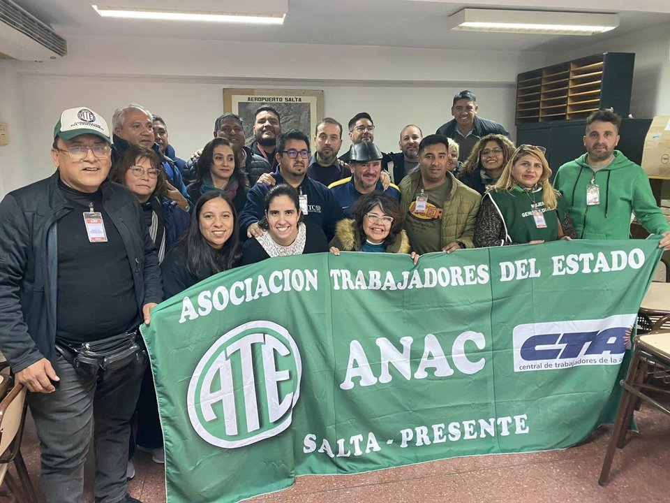 Trabajadores de ATE-ANAC en plan de lucha en aeropuertos