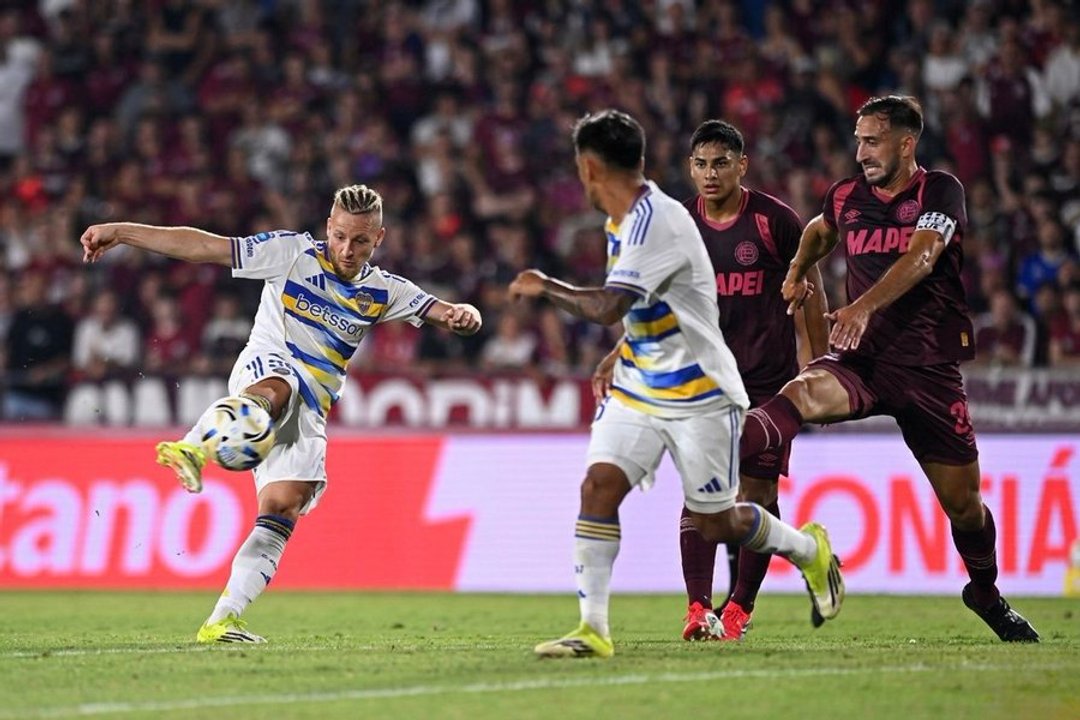 Boca Juniors festeja un gol ante Lanús por el Torneo Apertura 2026