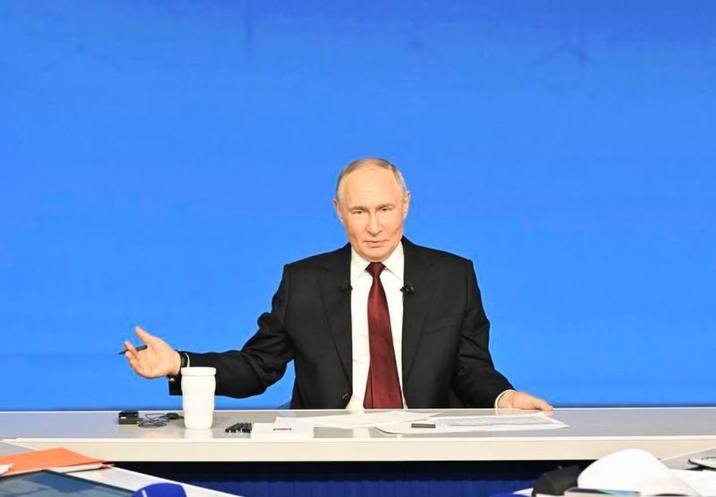 Vladímir Putin durante una entrevista sobre el suministro de gas a Europa