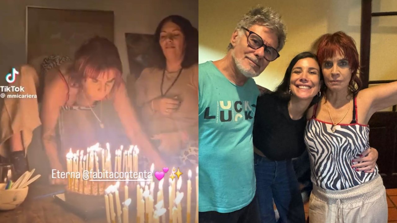 Fabiana Cantilo celebrando su cumpleaños número 67 en Martínez