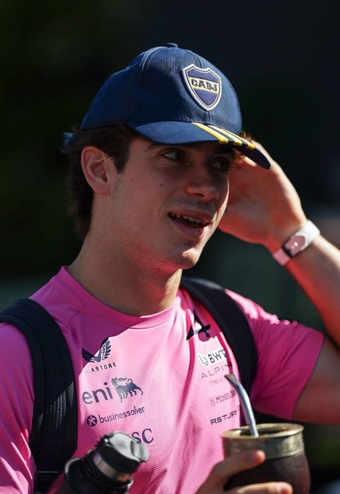 Franco Colapinto con gorra de Boca en el GP de Australia