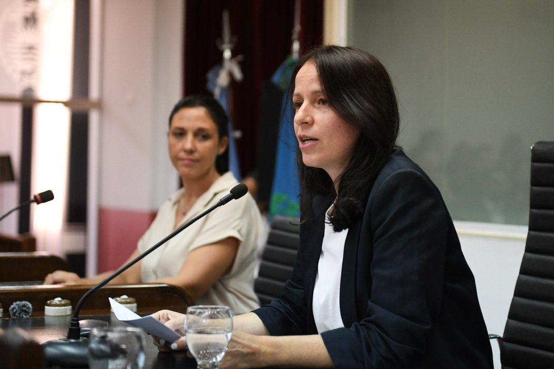 Soledad Martínez durante la apertura de sesiones en Vicente López