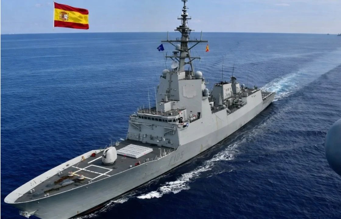 Fragata española Cristóbal Colón desplegada en el Mediterráneo