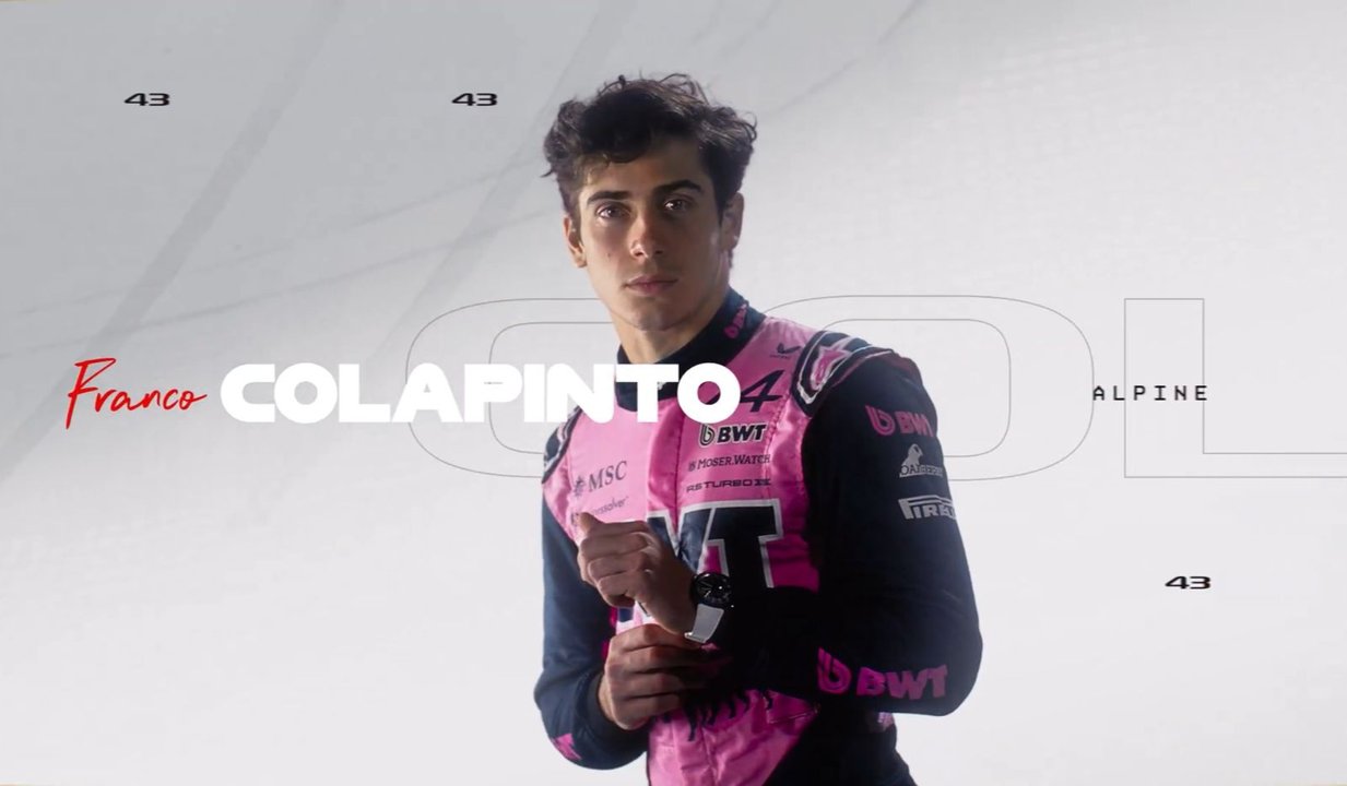 Franco Colapinto en la intro oficial de la Fórmula 1 2026
