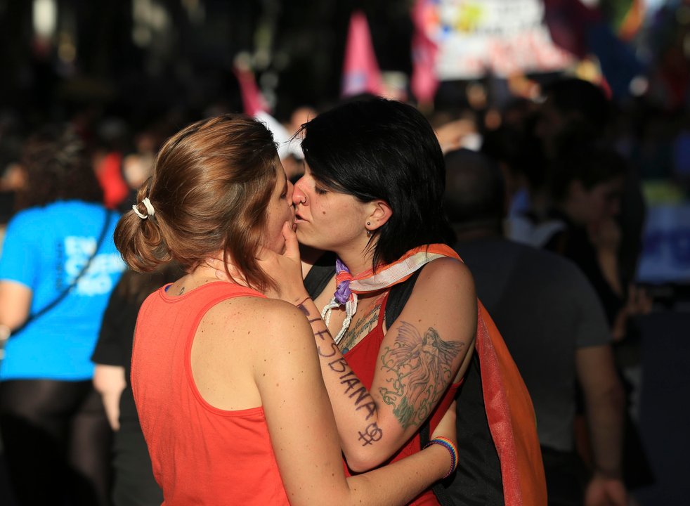 Marcha por el Día de la Visibilidad Lésbica en Argentina