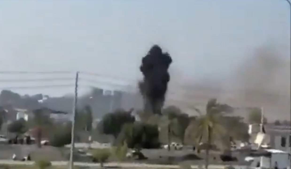 Imagen del presunto ataque con misil Tomahawk en Irán