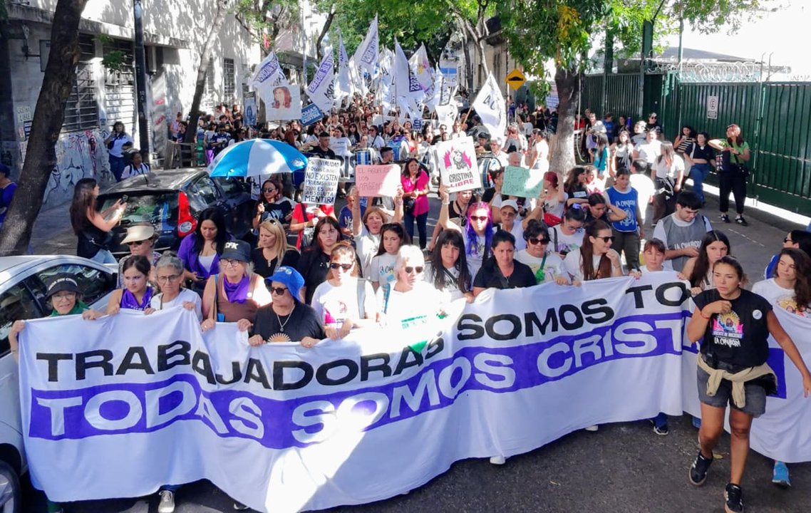 Manifestación por el Día Internacional de la Mujer en Buenos Aires